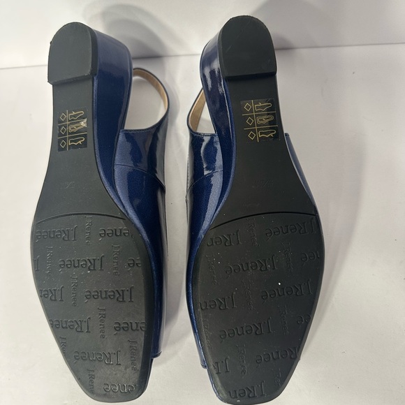 J.Renee Women's Navy Slingback Heels size 5.5 pre owned Exellent condition - Picture 6 of 9